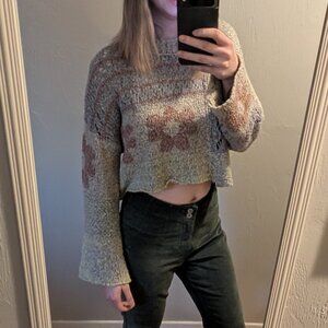 Cropped Bell Sleeve Sweater